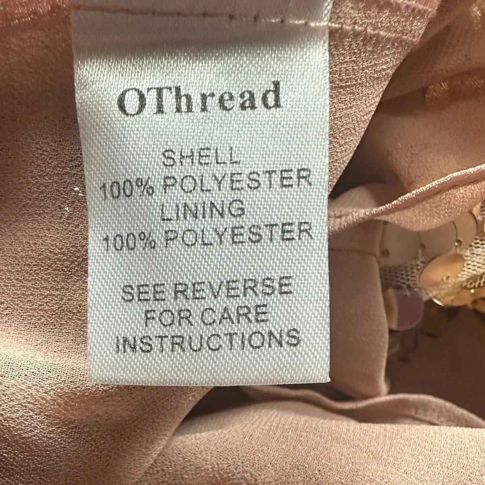 OTHREAD: NWT Sequin Spaghetti Strap Chiffon Blouse -Size Small